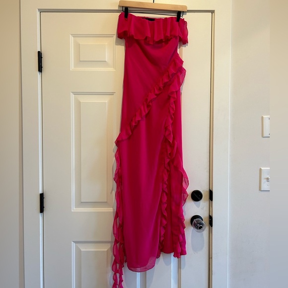 Know One Cares Strapless Ruffle Maxi Dress - Picture 3 of 10